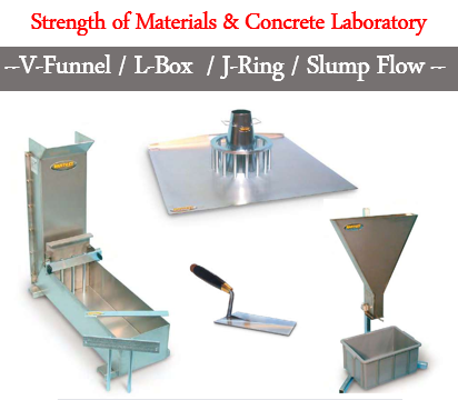 V-Funnel / L-Box  / J-Ring / Slump Flow 